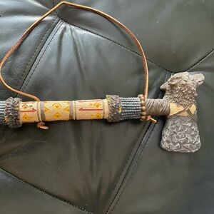 Collective hatchet with wolf head for decoration